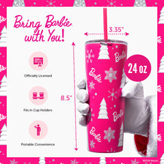 Barbie™ Pink Christmas Tumbler