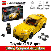 LEGO 76901Speed Champions Toyota GR Supra Collectible Sports Car Toy Building Set with Racing Driver Minifigure
