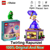 LEGO 43214 Disney Princess Twirling Rapunzel Building Toy with Diamond Dress Mini-Doll and Pascal The Chameleon Figure