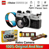 LEGO 31147 Creator 3in1 Retro Camera Toy, Retro Video Camera to Retro TV Set, Photography Gift for Boys and Girls Creative Play