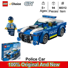 LEGO 60312 City Police Car Toy for Kids 5 Plus Years Old with Officer Minifigure, Small Gift Idea, Car Chase Building Set