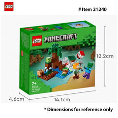 LEGO 21240 Minecraft Adventures in The Swamp, with Alex and Zombie Figures in The Biome, Birthday Gift for Children, 65PCS