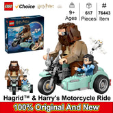 LEGO 76443 Harry Potter Hagrid&Harry's Motorcycle Ride Building Toy-Kids Motorcycle Toy for BoysandGirls,Harry Potter Fans617PCS