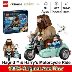 LEGO 76443 Harry Potter Hagrid&Harry's Motorcycle Ride Building Toy-Kids Motorcycle Toy for BoysandGirls,Harry Potter Fans617PCS