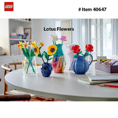 LEGO 40647 Lotus Flower,Girls&Boys, Ages 8+Artificial Lotus Flowers for Home Decor & Display-Creative Gift Idea for Her &