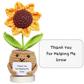 Crocheted Sunflower Potted Plant Gif