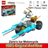 LEGO 71816 NINJAGO Zane’s Ice Motorcycle Toy with 1 Minifigure Included, Buildable Model Vehicle, Ninja Gift for Kids Ages 7