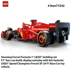 LEGO 77242 Speed Champions Ferrari SF-24 F1 Race Car Toys - Building Sets for Kids, Ferrari F1 Model Car Kits for Display275PCS