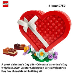 LEGO 40759 Celebration Series: 2.Valentine's Day Box makes a great gift for a loved one or kids aged 7 and up,172PCS