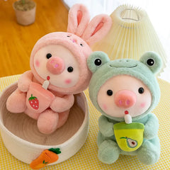 Cute Milk Tea Pig Plush Toy