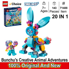 LEGO 71488 DREAMZzz Bunchu's Creative Animal Adventures -20 Building Options - Building Set with Izzie Minifigure 143PCS