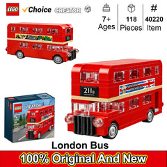 LEGO 40220 Creator Double Decker London BusBuilding Blocks Bricks Toy for Kids Children's Day Birthday Gift (118 Pieces)