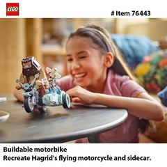 LEGO 76443 Harry Potter Hagrid&Harry's Motorcycle Ride Building Toy-Kids Motorcycle Toy for BoysandGirls,Harry Potter Fans617PCS