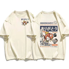 Pokémon Joint Short-sleeved T-shirt Magikarp Noodles Men's and Women's Summer Loose and Breathable Parent-child Top Clothing