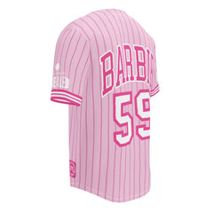 Barbie Pink Striped Baseball Jersey