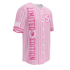 Barbie Pink Striped Baseball Jersey