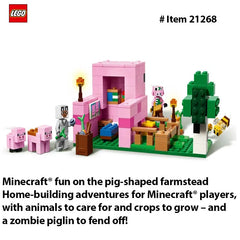 LEGO 21268 The Baby Pig House is the ideal toy for Minecraft® players with a passion for home-building, animals and farms 238PCS