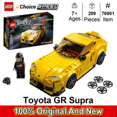 LEGO 76901Speed Champions Toyota GR Supra  Collectible Sports Car Toy Building Set with Racing Driver Minifigure