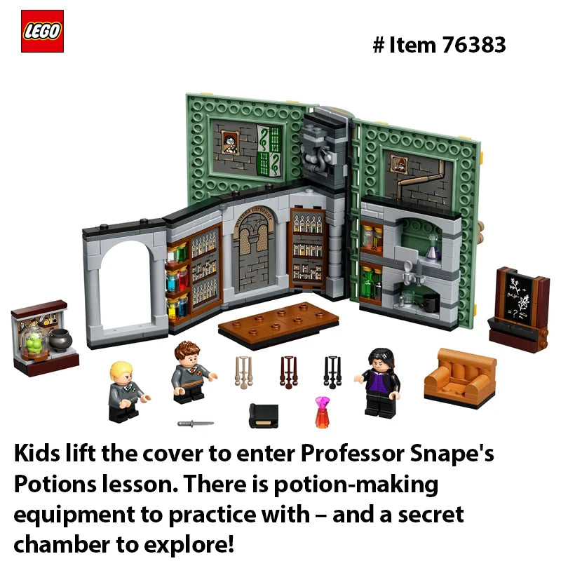 LEGO 76383 Harry Potter Hogwarts Moment: Potions Class  Brick-Built Playset with Professor Snape’s Potions Class PortablePlayset