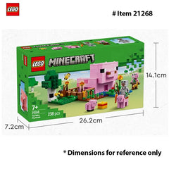 LEGO 21268 The Baby Pig House is the ideal toy for Minecraft® players with a passion for home-building, animals and farms 238PCS