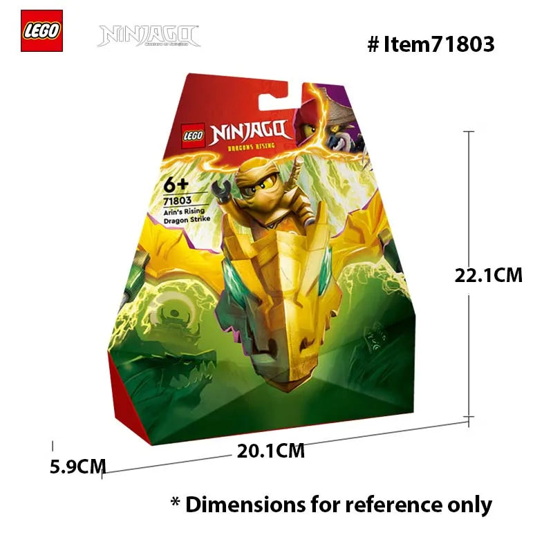 LEGO 71803 NINJAGO Arin’s Rising Dragon Strike Toy, Ninja Action Figure Playset with Arin Minifigure, Ninja Battle Toy Set