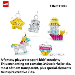 LEGO 11040 Classic Wow Idea Box, Clear Color, Toy, Birthday Present, Blocks, Educational Girls Boys Children,Pretend Play,340PCS