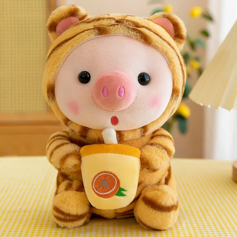 Cute Milk Tea Pig Plush Toy