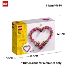 LEGO 40638 Heart Ornament Building Toy Set  - Gift for Valentines Day for Kids - Display on The Wall as Home Decoration