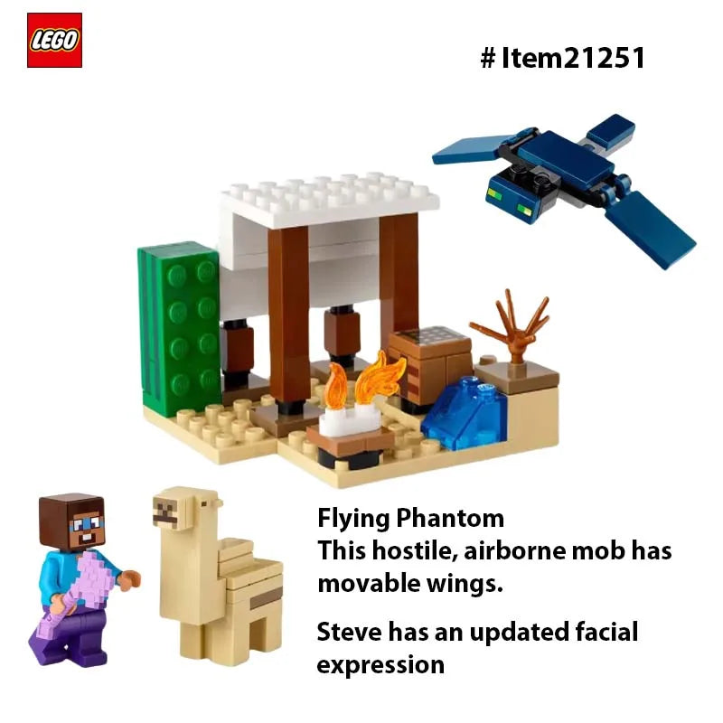 LEGO 21251 Minecraft Steve's Desert Expedition Building Toy, Gaming Playset for Boys, Girls and Kids Ages 6 and Up 75 PCS