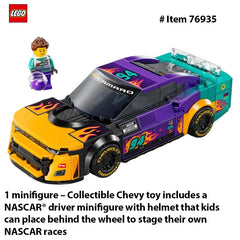 LEGO 76935 Speed Champions NASCAR Next Gen Chevrolet Camaro ZL1, Model Racecar Building Set, Collectible Racing Toy for Kids