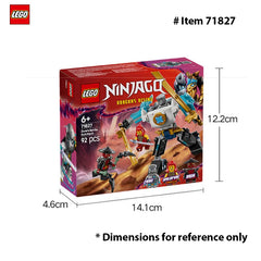 LEGO 71827 NINJAGO Zane's Battle Suit Mech Ninja Toy - Building Toy for Pretend Play for Kids，Gift Idea for Birthdays