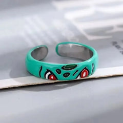 Pokemon Dratini Couple Ring S925 Silver Anime Peripheral Opening Adjustable  Cartoon Accessories Fashion Gift