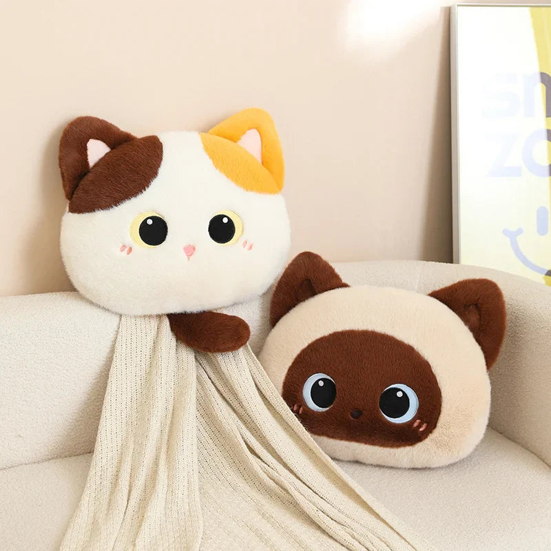 Kawaii Fluffy Cat Cushion Plush
