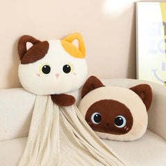 Kawaii Fluffy Cat Cushion Plush