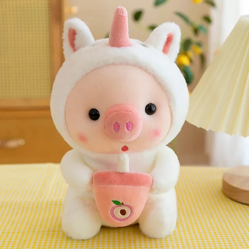 Cute Milk Tea Pig Plush Toy
