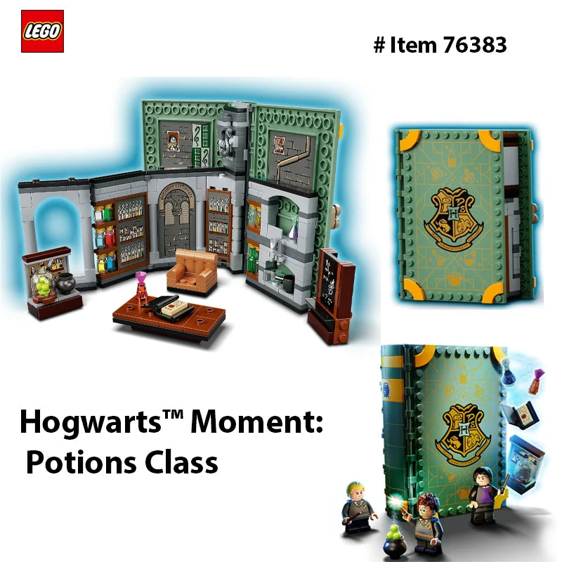 LEGO 76383 Harry Potter Hogwarts Moment: Potions Class  Brick-Built Playset with Professor Snape’s Potions Class PortablePlayset