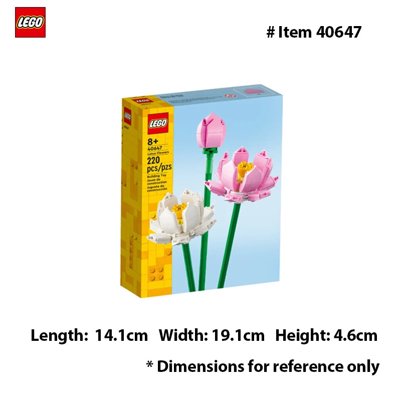 LEGO 40647 Lotus Flower,Girls&Boys, Ages 8+Artificial Lotus Flowers for Home Decor & Display-Creative Gift Idea for Her &