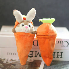 Reversible Easter Bunny Carrot Plush Keychain