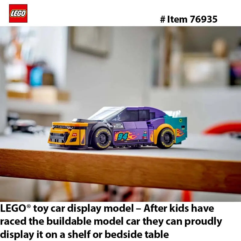 LEGO 76935 Speed Champions NASCAR Next Gen Chevrolet Camaro ZL1, Model Racecar Building Set, Collectible Racing Toy for Kids