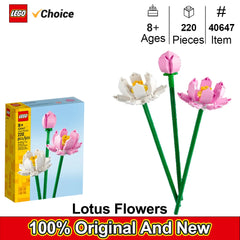LEGO 40647 Lotus Flower,Girls&Boys, Ages 8+Artificial Lotus Flowers for Home Decor & Display-Creative Gift Idea for Her &