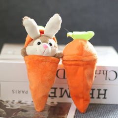 Reversible Easter Bunny Carrot Plush Keychain