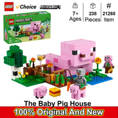 LEGO 21268 The Baby Pig House is the ideal toy for Minecraft® players with a passion for home-building, animals and farms 238PCS