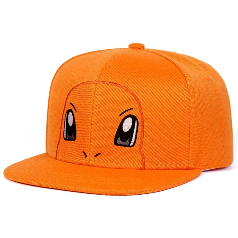 New Pokemon Squirtle Pikachu Bulbasaur Charmander‌ Embroidery Baseball Cap Cute Anime Snorlax Mew Anime Adjustable Sun Hat Gifts