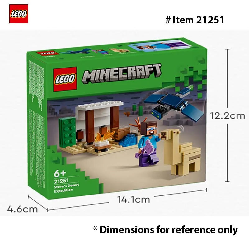LEGO 21251 Minecraft Steve's Desert Expedition Building Toy, Gaming Playset for Boys, Girls and Kids Ages 6 and Up 75 PCS