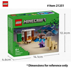 LEGO 21251 Minecraft Steve's Desert Expedition Building Toy, Gaming Playset for Boys, Girls and Kids Ages 6 and Up 75 PCS