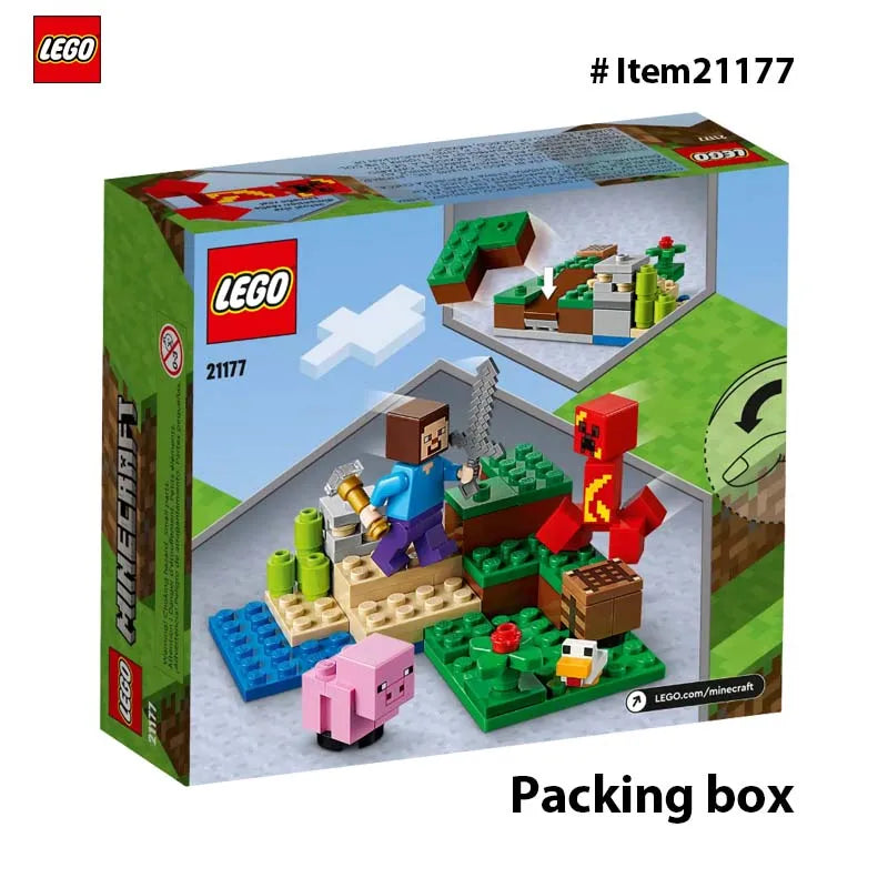 LEGO 21177 Minecraft The Creeper Ambush Building Toy , Pretend Play Zombie Battle, Gift for Kids, Boys and Girls ,72PCS