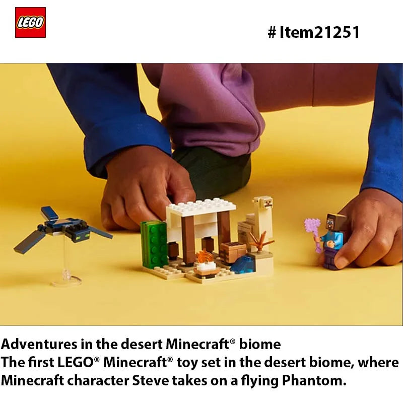 LEGO 21251 Minecraft Steve's Desert Expedition Building Toy, Gaming Playset for Boys, Girls and Kids Ages 6 and Up 75 PCS