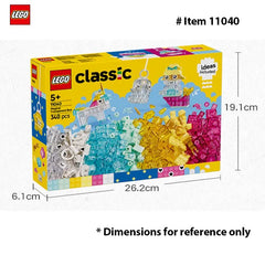LEGO 11040 Classic Wow Idea Box, Clear Color, Toy, Birthday Present, Blocks, Educational Girls Boys Children,Pretend Play,340PCS