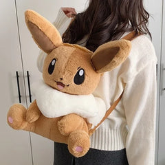 Pokémon Eevee Pikachu Plush Toys Knapsack Charmander Plushie Anime Backpack Birthday Pokemon Snorlax Gift for Kids Xmas Bag