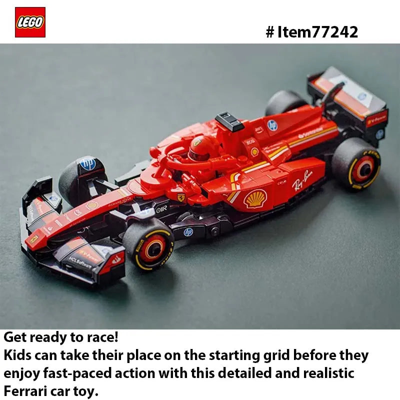 LEGO 77242 Speed Champions Ferrari SF-24 F1 Race Car Toys - Building Sets for Kids, Ferrari F1 Model Car Kits for Display275PCS
